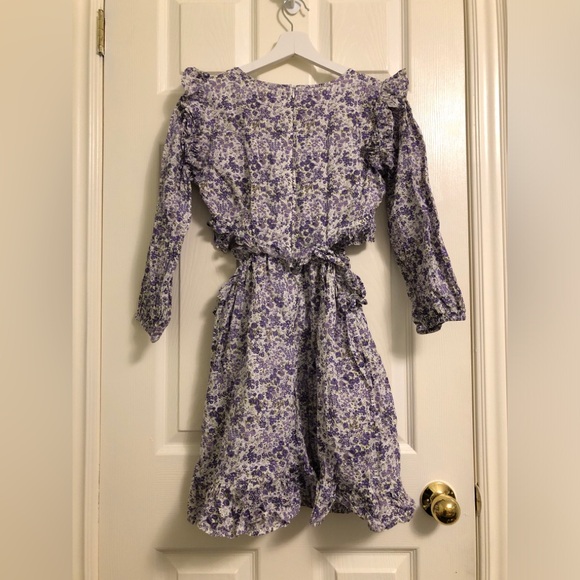 Violet Romance | Cut-out ditsy floral mini dress (US 6/UK 10) - Picture 3 of 6